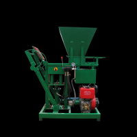 SHM2-25 semi automatic diesel engine hydraulic clay interlock Brick making machine small business machine ideas  From South Africa