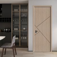 Prettywood High Quality Interior Skin Coated Plastic Wpc Bathroom Door Design From China