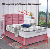 gaslift full storage underneath uphostery OS Bed Pink