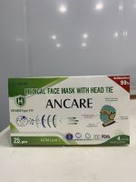 HEAD TIE - 4 PLYS DISPOSABLE FACE MASK - LEVEL 2 ASTM - TYPE II (EN 14683) - 98%