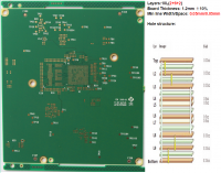 10layers (2+6+2) Laptop PCB Board