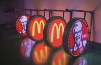 Double Sided Round Circle LED Logo