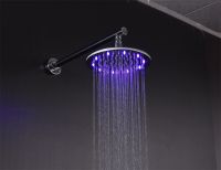 LED Shower Head Sets Rainfall Stainless