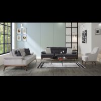 modern sofa set living room furniture with four set 2x triple sofas 2x single bergeres