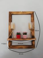 Light Luxury Frame Wall Shelf Wood Frame for Wall Decoration Wall Art Fassley Decorative Frame Burnt Shelf Pine Wood Authentic From Turkey