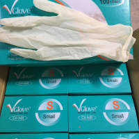 Wholesales Stock White vglove nitrile powder free gloves