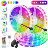 32FT Flexible 3528 RGB LED SMD Strip Light Remote Fairy Lights Room TV Party Bar