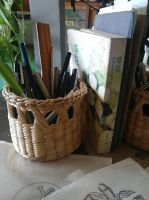 Round Woven Water Hyacinth Basket / Desk