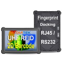Cheapest Factory 10 Inch Android Industrial Rugged Tablet with RJ45 NFC Barcode Vehicle Charger Handheld RFID & Fingerprint From China