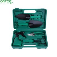 Garden Tools 5pcs Kids Hand Tool Set Shovel Trowel Rake Sprayer Shears With Box 