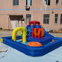  Inflatable Kids Toy Water Jumping Slide Water Park With Splash Pool