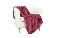 Serrated Pattern Jacquard Flannel Throw Blanket (Green) From Thailand