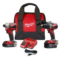 Milwaukee M18 18-Volt Lithium-Ion Brushless Cordless Hammer Drill/Impact Combo Kit with 2