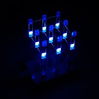 CFun DIY Electronic LED Display Kit 3*3*4 Color 40pcs frosted LEDs Light Cube Sound/Light Control Hobby Electronic Kit From China