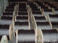 ungalvanized steel strand wire rope 1x19, 1X7, 1X19, 7X7, 7X19, 6X36SW,