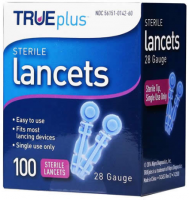 TRUEplus Sterile Lancets 28G - Universal Twist Top 100ct