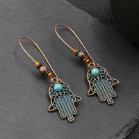 Bohemian khamsah earrings - HQEF-1134
