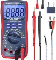 Astroai Digital Multimeter, Trms 6000 Counts Volt Meter Manual And Auto Ranging; Measures Voltage Tester, Current, Resistance, Continuity, Frequency; Tests Diodes, Transistors, Temperature, Red