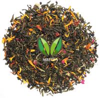 Mixture of Green &amp;amp;amp; Black teas with grape flavor and fruit and flower petals