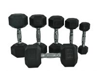 Rubber hex dumbbell