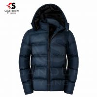 Hooded Navy Blue Puffer Jacket 