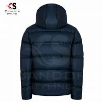 Hooded Navy Blue Puffer Jacket 