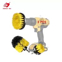Yellow 3pcs 2" Drill Cleaning Brush Sets For Car Household Cleaning Brush From China