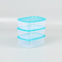 Appollo houseware Crisper Food Keeper Large 3pc Set (3 x 1700ml)  high quality rectangle light weight food container for refrigerator and microwave easy to handle durable air tight food container plastic food container for storing and freezing food items,