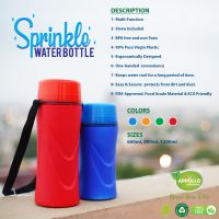 Appollo houseware Sprinkle Water Bottle model 2 600ml, 900ml, 1200ml (Small, medium, Large) high quality light weight water bottle for kids and adults, easy to handle durable insulated bottle, unbreakable reusable easy to carry for exercise and schools, t