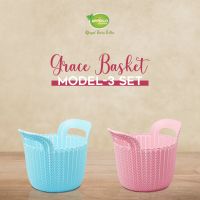 Appollo houseware Grace Basket model 3 friuits and vegetables basket for kitchen washable easy to handle durable high quality plastic basket for storage, unbreakable, non-toxic, BPA free basket, stackable and space saver design.
