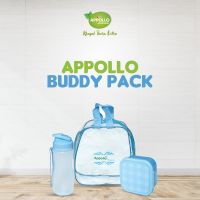Appollo Buddy Pack (Bottle and School Lunch Box) high quality water bottle for kids and adults, easy to handle durable insulated bottle, unbreakable reusable easy to carry for schools.
