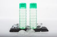 Platinum Glass Bottle (2pc Pack) lightweight, plastic water bottle, durable bottle, for picnics, school, office and gyms ,washable BPA free bottle