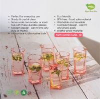 Party Acrylic Glass model 2 with stylish and attractive design, ideal for picnics, BBQ, camping, and birthday parties. High premium quality and dishwasher safe.