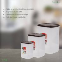 Appollo houseware Snack jar 3pc Set (1 Litre, 2 Litre &amp;amp; 3 Litre) best quality vertical snack jar high quality light weight snack jar for refrigerator, microwave and storage easy to handle durable air tight food, unbreakable reusable easy to ca From Pakistan