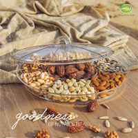 Appollo dry fruit tray with stylish and attractive design, ideal for serving at parties, dinner and picnic, light weight durable dry fruit tray.