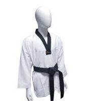 Martial Arts White Taekwondo Uniforms Black Belt