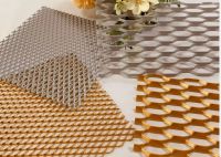 10mm Thickness Aluminum Expanded Metal Mesh Rose Golden For Trailer Floring From China