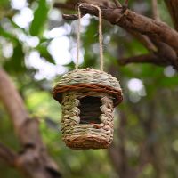 Hand-woven hummingbird aviary