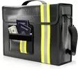 Non Itchy Fireproof Document Bag 17 X 12 X 5&#039;&#039; Fiberglass Waterproof Laptop Briefcase Reflective Strip