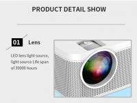 Cheap price 2021 New design LCD projector 1080p HD home theater TV support 4k wireless Airplay Miracast for cell phone led video display beamer  From China