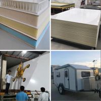 Gel Coated GRP FRP Plywood/XPS/Polyurethane PU Foam/PP Honeycomb FRP Sandwich Panel For Truck Body and Wall Panels  From China