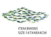 Bluehome hot sale metal decoration fish and flowers  for living room