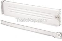 Soft closing kitchen cabinet triple fold slide drawer slide rail heavy From China