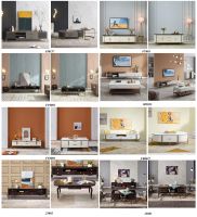 Quanu 670106 Luxury living room furniture round tea table tv stand coffee table set From China