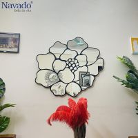 Hotel Decorative Modern Rose White Wall mirror From Vietnam