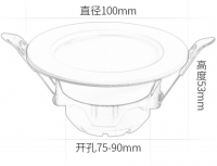 Wide power range concealed installation LED COB Square Shape downlight From China