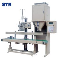 DCS-50 cheap 5~50 kg rice grain bag packing machine with bag sewing price From China