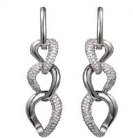 fashion white gold plated hanging earrings jewelry