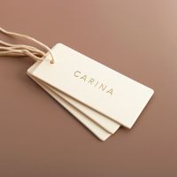 Custom Thick Hang Tag for Clothing Gold Foiled Paper Hang Tags