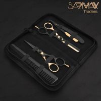 Barber Hair Cutting & Dressing Scissors Set/Salon Black Scissors Salon & Personal Use